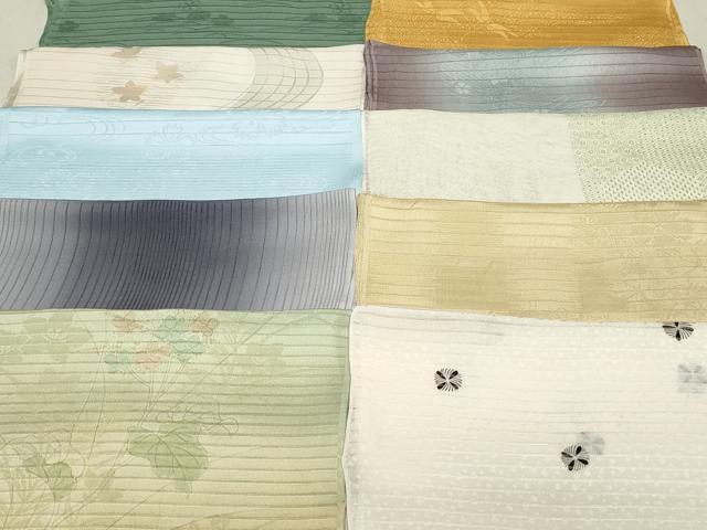 平和屋本店■夏物 和装小物 帯揚げ10枚 逸品 未使用 DZAA10625kh5