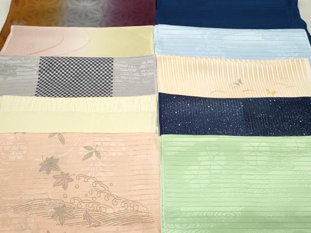 平和屋本店■夏物 和装小物 帯揚げ10枚 逸品 未使用 DZAA10697kh5