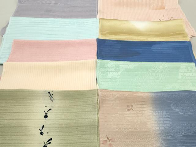 平和屋本店■夏物 和装小物 帯揚げ10枚 逸品 未使用 DZAA10698kh5