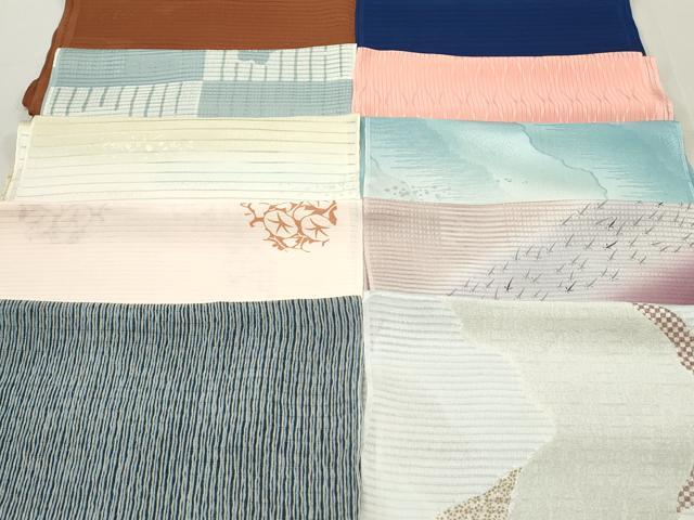 平和屋本店■夏物 和装小物 帯揚げ10枚 逸品 未使用 DZAA10704kh5