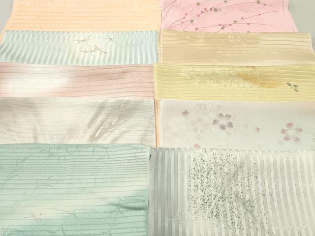 平和屋本店■夏物 和装小物 帯揚げ10枚 逸品 未使用 DZAA10710kh5