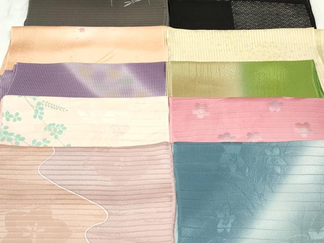 平和屋本店■夏物 和装小物 帯揚げ10枚 逸品 未使用 DZAA10713kh5