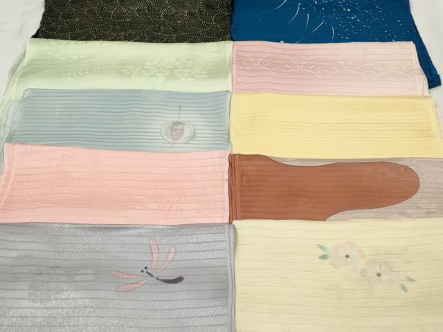 平和屋本店■夏物 和装小物 帯揚げ10枚 逸品 未使用 DZAA10716kh5