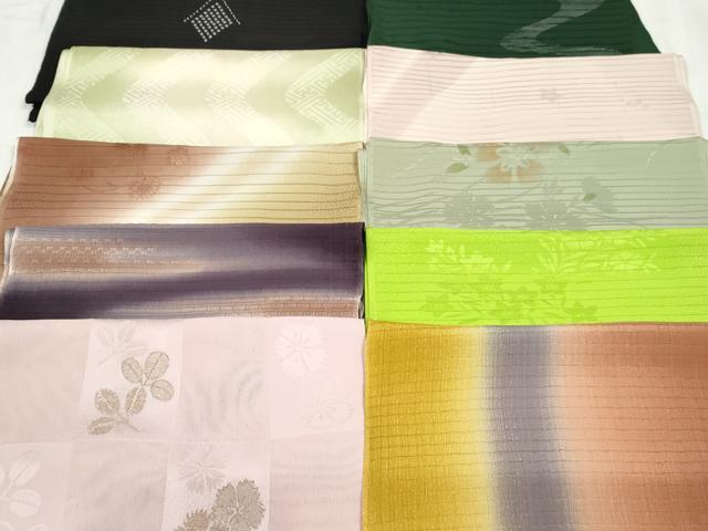 平和屋本店■夏物 和装小物 帯揚げ10枚 逸品 未使用 DZAA10717kh5