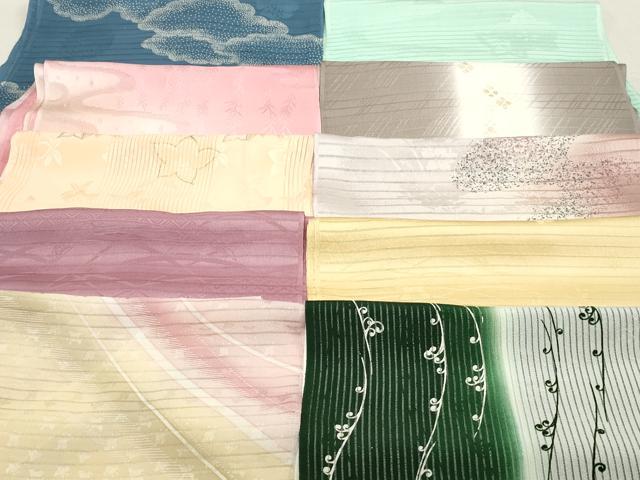 平和屋本店■夏物 和装小物 帯揚げ10枚 逸品 未使用 DZAA10756kh5