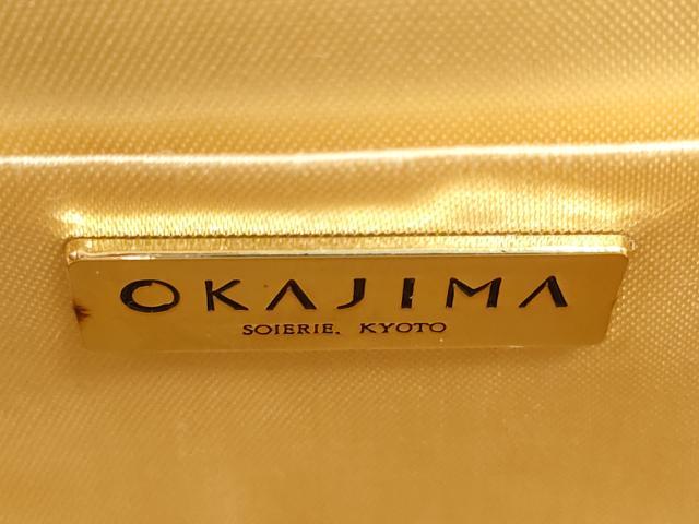 平和屋本店●岡重謹製 OKAJIMA 和装小物 和装バッグ ハンドバッグ 更紗花文 ラインストーン 箱付き 逸品 DZAA10843kh5