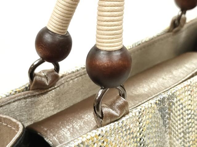 平和屋本店●和装小物 和装バッグ ハンドバッグ 組おりの美 金糸 逸品 未使用 DZAA10973kh5