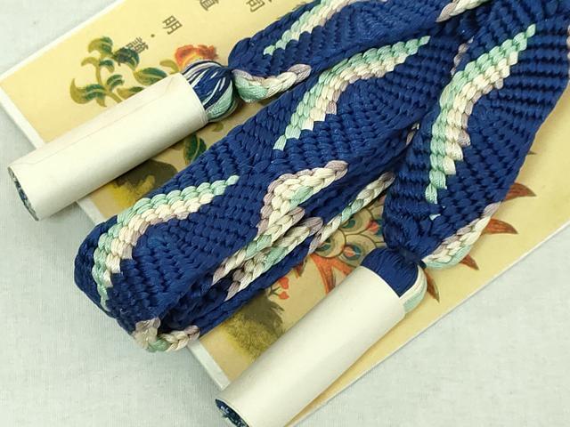 平和屋本店■極上 有職組紐道明 帯締め 笹浪組 遠山柄 宮内庁御用 国立博物館御用 東京芸術大学御用 逸品 未使用 DZAA10578kh5