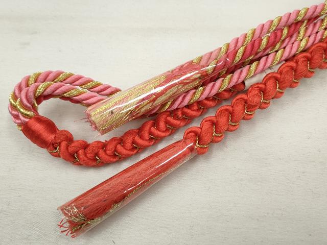 平和屋本店●和装小物 帯締め・帯揚げセット 逸品 未使用 DZAA11051kh5