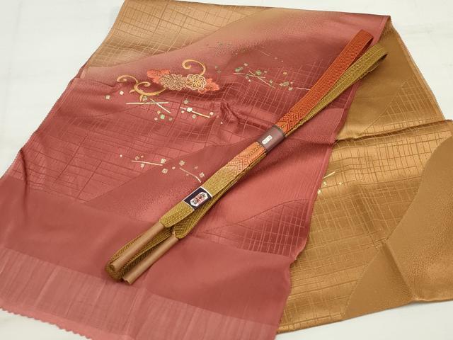 平和屋本店■和装小物 帯締め・帯揚げセット 逸品 未使用 DZAA11052kh5