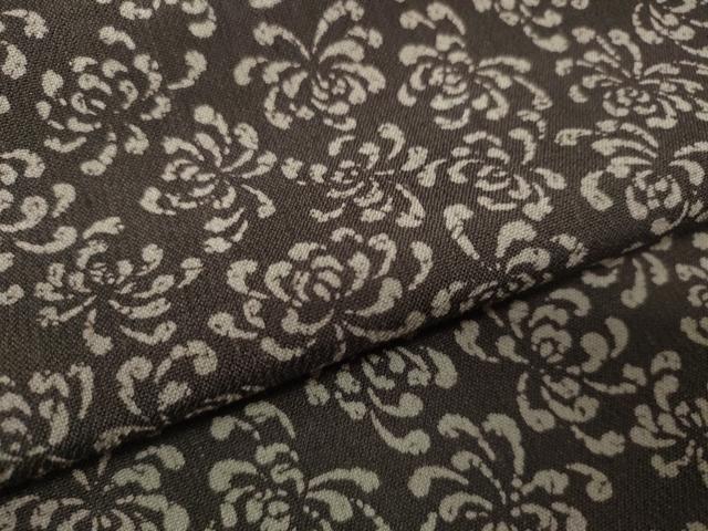 平和屋本店●小紋 反物 着尺 紬ちりめん 菊乱舞 逸品 未使用 DZAA11085kh5