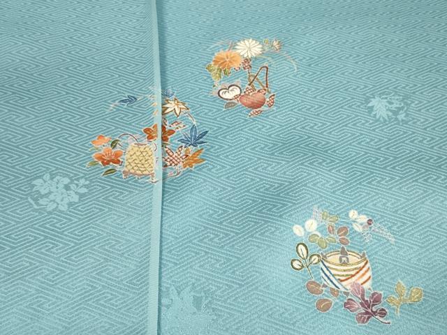 平和屋本店■極上 創業460年・千總 小紋 反物 着尺 花丸文 松坂屋扱い 逸品 未使用 DZAA11106kh5