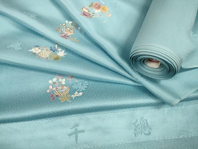 平和屋本店■極上 創業460年・千總 小紋 反物 着尺 花丸文 松坂屋扱い 逸品 未使用 DZAA11106kh5