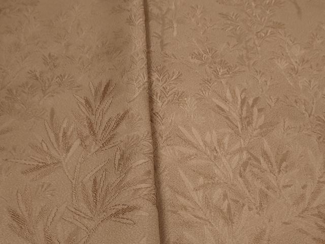平和屋本店●極上 皇室献上作家 北出与三郎 無地絵羽訪問着 反物 着尺 樹林地紋 宗伝唐茶色 八掛付き 逸品 未使用 DZAA11111kh5