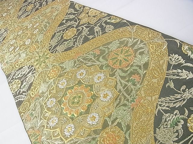 平和屋本店■極上 西陣 川島織物 六通柄 本袋帯 立涌花文 金銀糸 逸品 DZAA1111kh4 - 平和屋