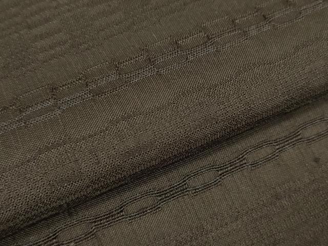 平和屋本店■極上 紬 反物 着尺 めがね織 金彩 八掛付き 逸品 未使用 DZAA11131kh5
