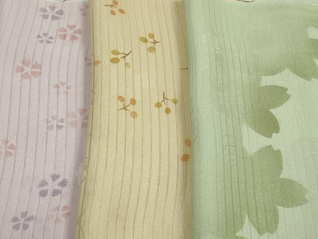 平和屋本店■夏物 和装小物 帯揚げ5枚 正絹 逸品 未使用 DZAA11145kh5