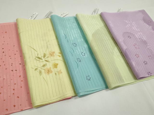 平和屋本店*夏物 和装小物 帯揚げ5枚 正絹 逸品 未使用 DZAA11148kh5