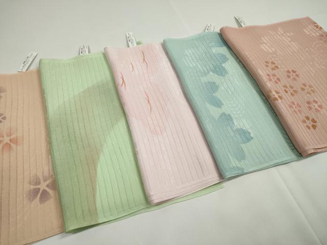 平和屋本店*夏物 和装小物 帯揚げ5枚 正絹 逸品 未使用 DZAA11153kh5