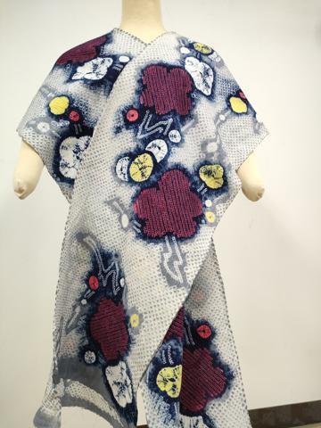 平和屋本店∴極上 夏物 浴衣 有松鳴海絞り 反物 着尺 花散らし 綿 逸品 未使用 DZAA11307kh5