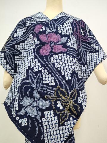平和屋本店■極上 夏物 浴衣 有松鳴海絞り 反物 着尺 流水花文 綿 逸品 未使用 DZAA11310kh5