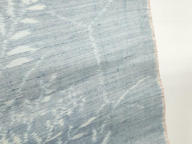 平和屋本店■極上 夏物 本場小千谷ちぢみ 反物 着尺 草花 小千谷織物 証紙付き 麻 逸品 未使用 DZAA11467kh5