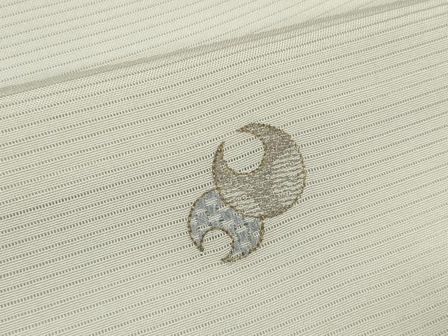 平和屋本店*極上 夏物 小紋 反物 着尺 絽 総刺繍 月 ムーン 金糸 逸品 未使用 DZAA11468kh5