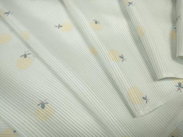 平和屋本店*極上 夏物 小紋 反物 着尺 絽 蛍 ホタル 逸品 未使用 DZAA11469kh5