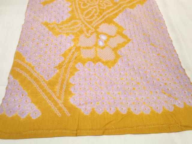 平和屋本店∴極上 夏物 浴衣 有松鳴海絞り 反物 着尺 花繋ぎ 綿 逸品 未使用 DZAA11573kh6