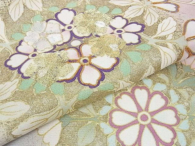 平和屋本店■極上 訪問着 駒刺繍 枝垂れ花 暈し染め 金彩 逸品 未使用 DZAA1157kh4 - 平和屋