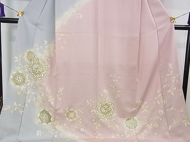 平和屋本店■極上 訪問着 駒刺繍 枝垂れ花 暈し染め 金彩 逸品 未使用 DZAA1157kh4 - 平和屋