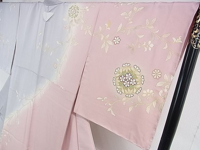 平和屋本店■極上 訪問着 駒刺繍 枝垂れ花 暈し染め 金彩 逸品 未使用 DZAA1157kh4 - 平和屋