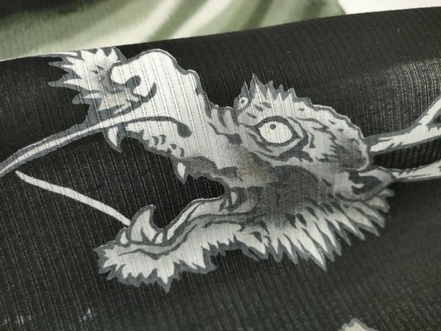 平和屋本店●極上 男性 夏物 浴衣 反物 着尺 龍 キングサイズ 綿 逸品 未使用 DZAA11685kh6