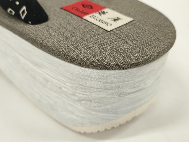 平和屋着物●極上 和装小物 菱屋 Calen Blosso カレンブロッソ カフェ草履 Lサイズ 25.0cm 逸品 未使用 DZAA11710kh6