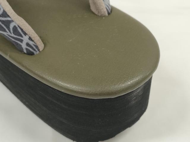 平和屋着物●極上 和装小物 菱屋 Calen Blosso カレンブロッソ カフェ草履 箱付き Мサイズ 24.0cm 逸品 未使用 DZAA11741kh6