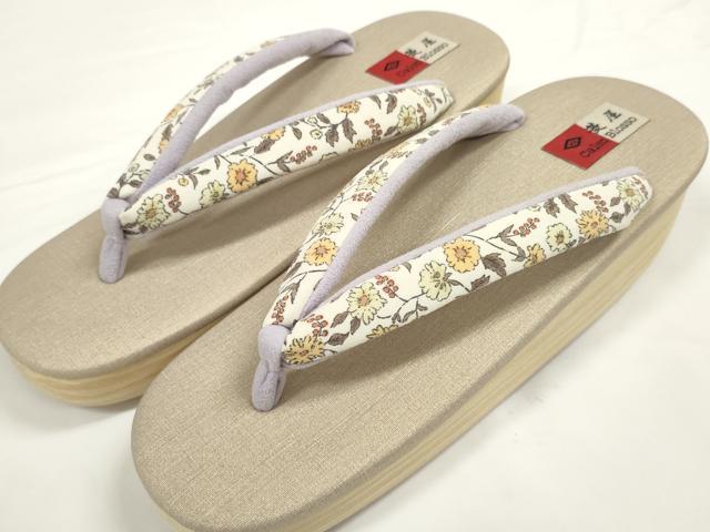 平和屋着物●極上 和装小物 菱屋 Calen Blosso カレンブロッソ カフェ草履 箱付き Lサイズ 25.0cm 逸品 未使用 DZAA11742kh6