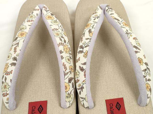 平和屋着物●極上 和装小物 菱屋 Calen Blosso カレンブロッソ カフェ草履 箱付き Lサイズ 25.0cm 逸品 未使用 DZAA11742kh6