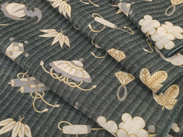 平和屋着物*極上 撫松庵 夏物 長襦袢 反物 着尺 爽竹 宝尽くし 逸品 未使用 DZAA11767kh6