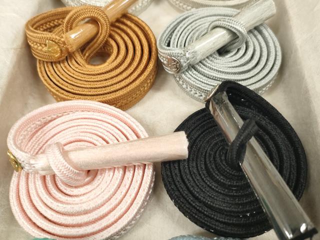 平和屋本店●極上 国際的伝統工芸作家 十二代・藤林徳扇 苑寿 帯締め12本/7本 共箱付き 逸品 DZAA11770kh6