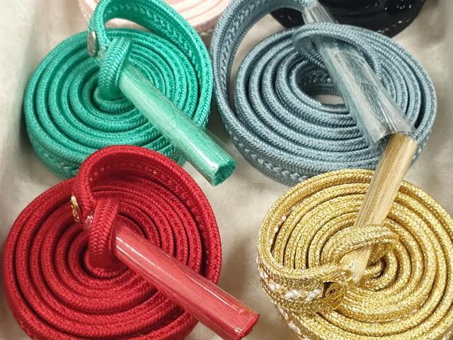 平和屋本店●極上 国際的伝統工芸作家 十二代・藤林徳扇 苑寿 帯締め12本/7本 共箱付き 逸品 DZAA11770kh6