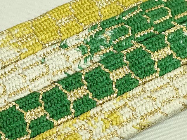 平和屋着物●極上 有職組紐道明 帯締め 亀甲組 金糸 宮内庁御用 国立博物館御用 東京芸術大学御用 逸品 DZAA11813kh6