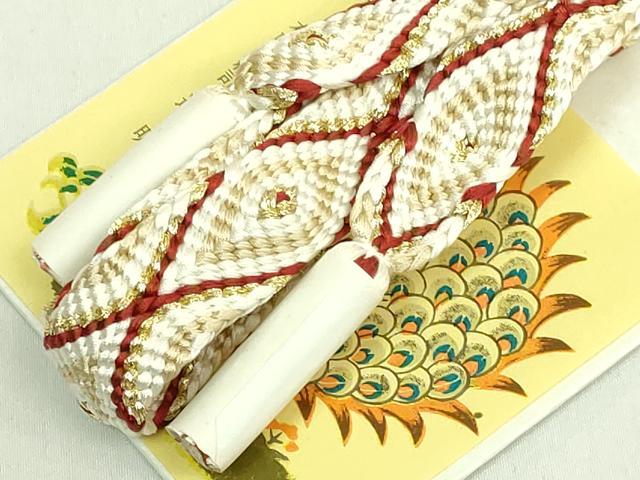 平和屋着物●極上 有職組紐道明 帯締め 唐組 金糸 宮内庁御用 国立博物館御用 東京芸術大学御用 逸品 未使用 DZAA11834kh6