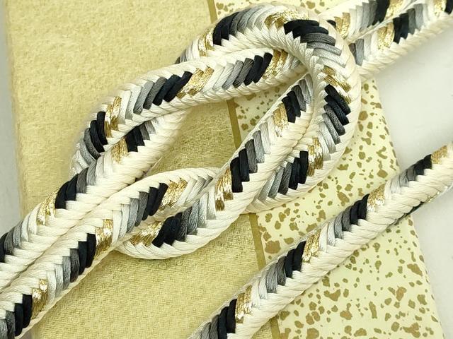 平和屋着物●極上 有職組紐道明 帯締め 奈良組 丸胡蝶 金糸 宮内庁御用 国立博物館御用 東京芸術大学御用 逸品 未使用 DZAA11875kh6