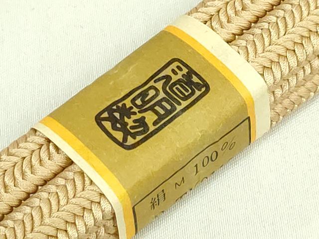 平和屋着物●極上 有職組紐道明 帯締め 冠組 路考茶 宮内庁御用 国立博物館御用 東京芸術大学御用 逸品 未使用 DZAA11903kh6