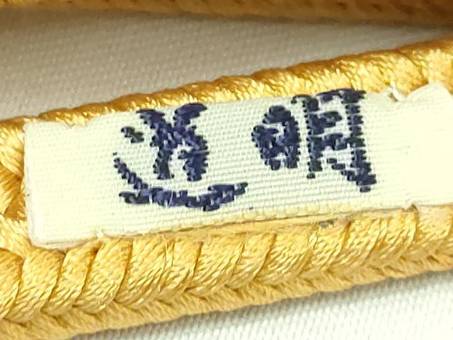 平和屋着物●極上 有職組紐道明 帯締め 冠組 黄唐茶色 宮内庁御用 国立博物館御用 東京芸術大学御用 逸品 未使用 DZAA11907kh6