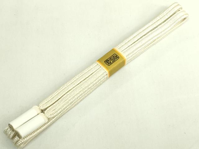 平和屋着物●極上 有職組紐道明 帯締め 冠組 練色 宮内庁御用 国立博物館御用 東京芸術大学御用 逸品 未使用 DZAA11912kh6