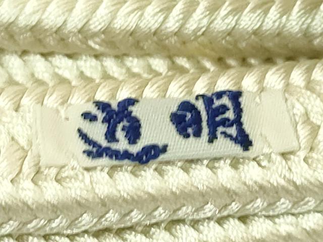 平和屋着物●極上 有職組紐道明 帯締め 冠組 練色 宮内庁御用 国立博物館御用 東京芸術大学御用 逸品 未使用 DZAA11912kh6