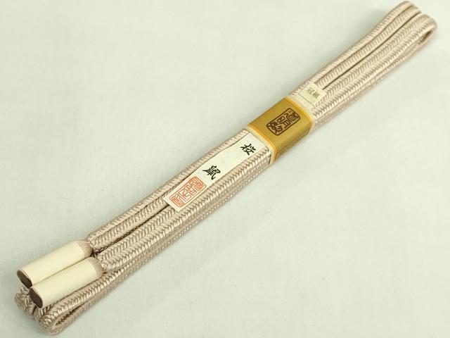 平和屋着物●極上 有職組紐道明 帯締め 冠組 桜鼠 宮内庁御用 国立博物館御用 東京芸術大学御用 逸品 未使用 DZAA11955kh6