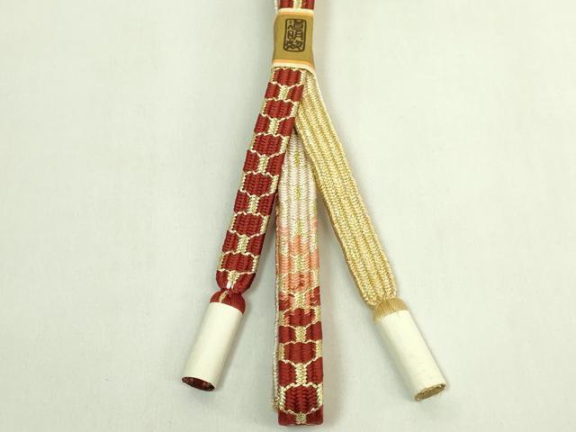 平和屋着物●極上 有職組紐道明 帯締め 亀甲組 金糸 宮内庁御用 国立博物館御用 東京芸術大学御用 逸品 未使用 DZAA11976kh6