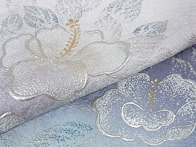 平和屋本店■極上 金彩友禅 卓越技能者・名工・和田光正 訪問着 仏桑花 ハイビスカス 暈し染め 金銀彩 逸品 DZAA1201kh4 - 平和屋